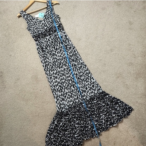 NWT Anthropologie Dress Plenty By Tracy Reece Maxi Black Print Marcia Stretch - Picture 12 of 16